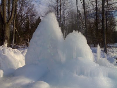 Судогодский гейзер зимой